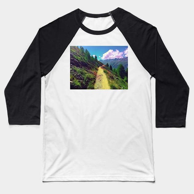 Hiking in Switzerland Baseball T-Shirt by Dturner29